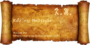 Kéry Melinda névjegykártya