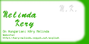 melinda kery business card