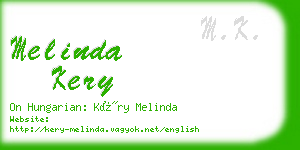 melinda kery business card